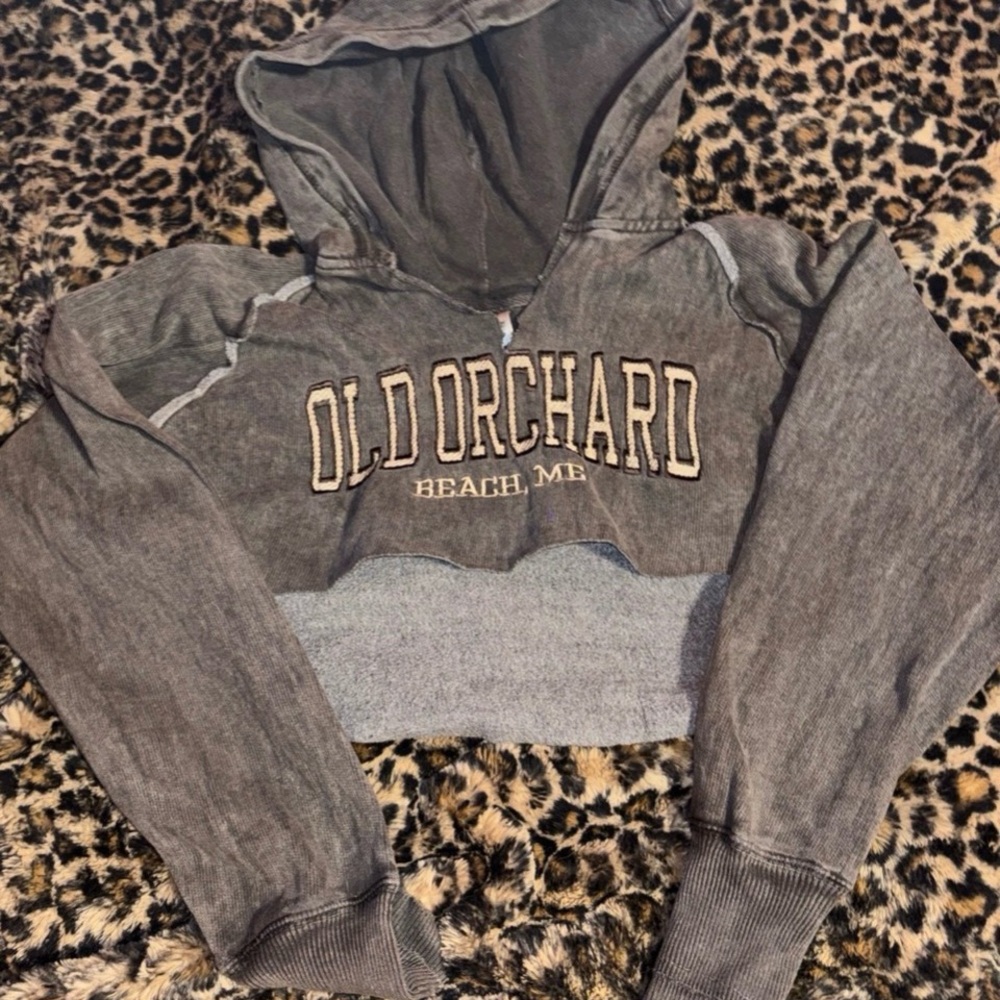 Gray Old Orchard Beach Women's Hoodie